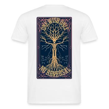 T-shirt Mystic Willow Wish Tarot - Esthétique sombre - T-shirt homme - blanc - Dos - AI Model Male 178 dark (178cm)