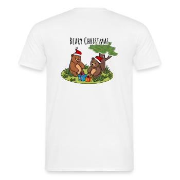 Bears Christmas - Beary Christmas Gifts Time - Men's T-Shirt - white - Back - AI Model Male 178 dark (178cm)