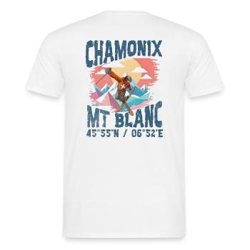 Chamonix free style blc - T-shirt homme - blanc - Dos - AI Model Male 178 dark (178cm)