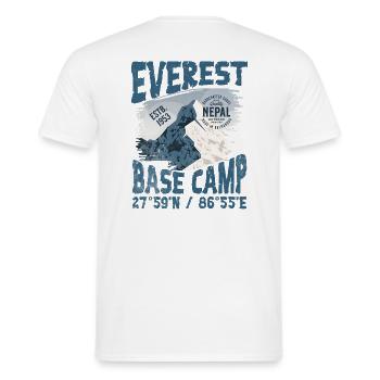 Everest Base Camp Nepal Copy - Men's T-Shirt - white - Back - AI Model Male 178 dark (178cm)