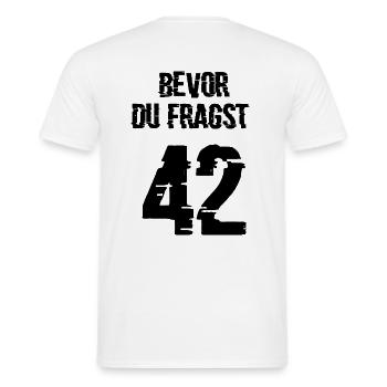 42 - T-shirt homme - blanc - Dos - AI Model Male 178 dark (178cm)
