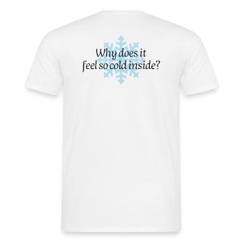 Pourquoi fait-il si froid? - T-shirt homme - blanc - Dos - AI Model Male 178 dark (178cm)