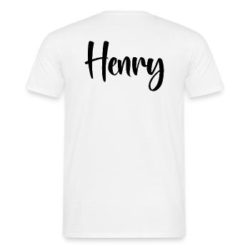 Nom - Henri - T-shirt homme - blanc - Dos - AI Model Male 178 dark (178cm)