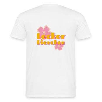 Lecker Bierchen - Männer T-Shirt - Weiß - Hinten - AI Model Male 178 dark (178cm)