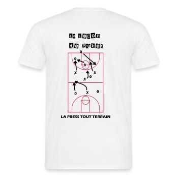 la press tout terrain - T-shirt homme - blanc - Dos - AI Model Male 178 dark (178cm)