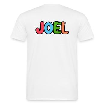 Nom - Joel - T-shirt homme - blanc - Dos - AI Model Male 178 dark (178cm)