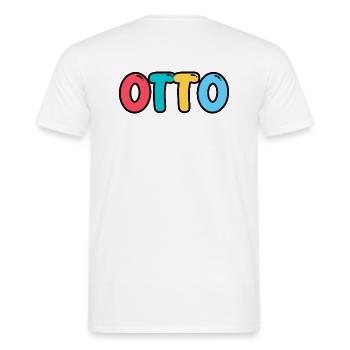Name - Otto - Men's T-Shirt - white - Back - AI Model Male 178 dark (178cm)