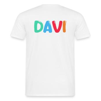 Name - Davi - Men's T-Shirt - white - Back - AI Model Male 178 dark (178cm)