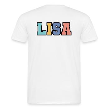Nom - Lisa - T-shirt homme - blanc - Dos - AI Model Male 178 dark (178cm)