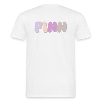 Name - Finn - Männer T-Shirt - Weiß - Hinten - AI Model Male 178 dark (178cm)