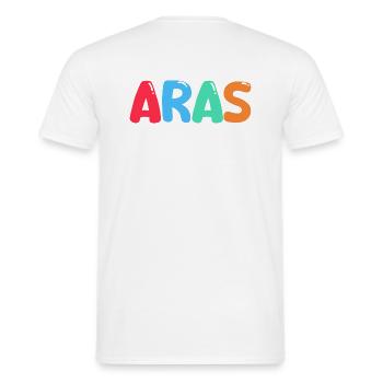 Nom - Aras - T-shirt homme - blanc - Dos - AI Model Male 178 dark (178cm)