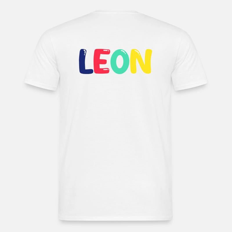 Name - Leon - Männer T-Shirt - Weiß