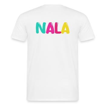 Name - Nala - Männer T-Shirt - Weiß - Hinten - AI Model Male 178 dark (178cm)