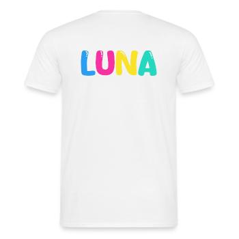 Name - Luna - Men's T-Shirt - white - Back - AI Model Male 178 dark (178cm)