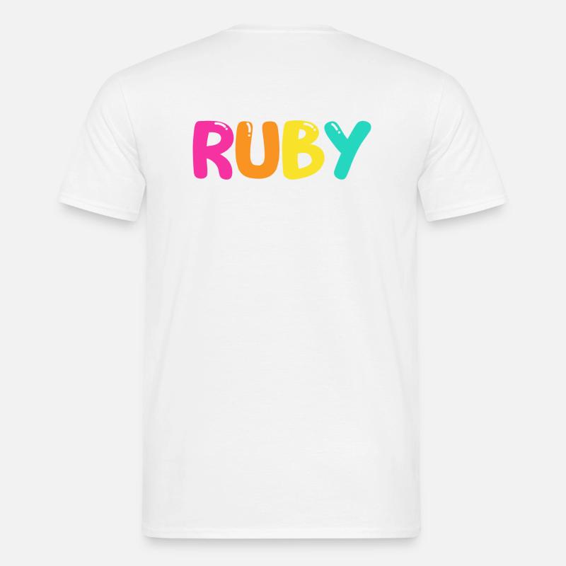 Name - Ruby - Männer T-Shirt - Weiß