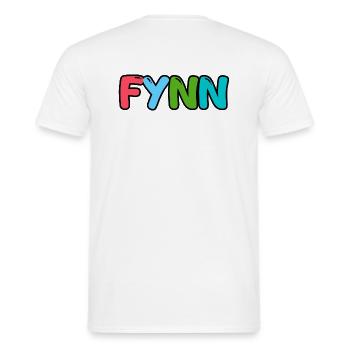Nom - Fynn - T-shirt homme - blanc - Dos - AI Model Male 178 dark (178cm)