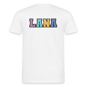 Nom - Lana - T-shirt homme - blanc - Dos - AI Model Male 178 dark (178cm)