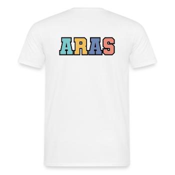 Nom - Aras - T-shirt homme - blanc - Dos - AI Model Male 178 dark (178cm)