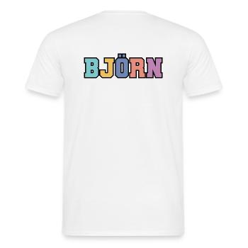 Nom - Björn - T-shirt homme - blanc - Dos - AI Model Male 178 dark (178cm)