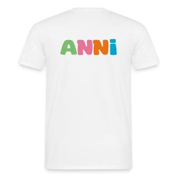Name - Anni - Men's T-Shirt - white - Back - AI Model Male 178 dark (178cm)