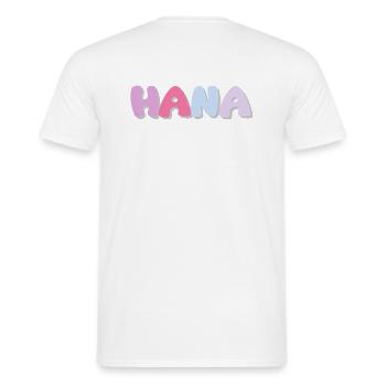 Nom - Hana - T-shirt homme - blanc - Dos - AI Model Male 178 dark (178cm)
