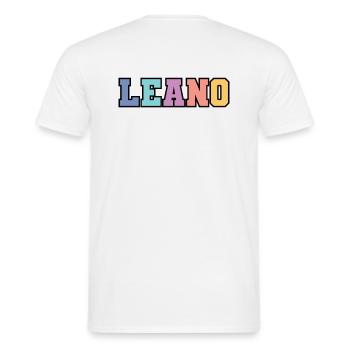 Nom - Leano - T-shirt homme - blanc - Dos - AI Model Male 178 dark (178cm)