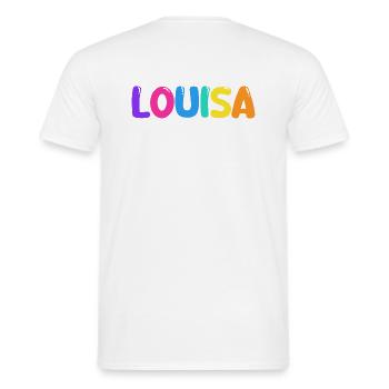 Nom - Louisa - T-shirt homme - blanc - Dos - AI Model Male 178 dark (178cm)