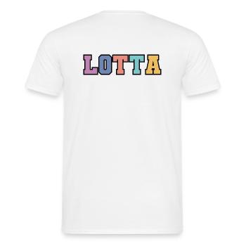 Name - Lotta - Männer T-Shirt - Weiß - Hinten - AI Model Male 178 dark (178cm)
