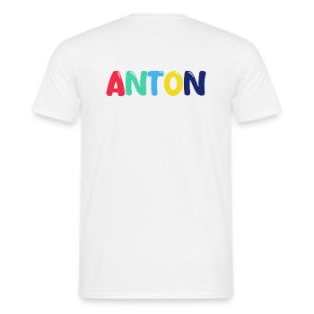 Nom - Anton - T-shirt homme - blanc - Dos - AI Model Male 178 dark (178cm)