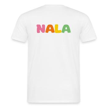 Name - Nala - Männer T-Shirt - Weiß - Hinten - AI Model Male 178 dark (178cm)