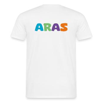 Nom - Aras - T-shirt homme - blanc - Dos - AI Model Male 178 dark (178cm)