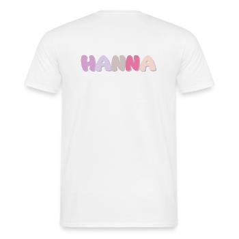 Name - Hanna - Männer T-Shirt - Weiß - Hinten - AI Model Male 178 dark (178cm)
