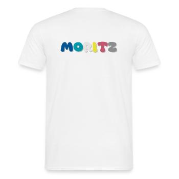Nom - Moritz - T-shirt homme - blanc - Dos - AI Model Male 178 dark (178cm)