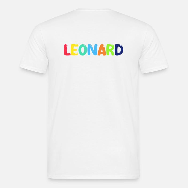 Name - Leonard - Männer T-Shirt - Weiß