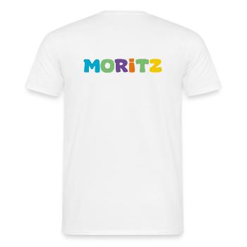 Nom - Moritz - T-shirt homme - blanc - Dos - AI Model Male 178 dark (178cm)
