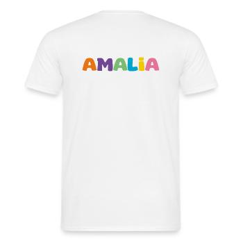 Name - Amalia - Men's T-Shirt - white - Back - AI Model Male 178 dark (178cm)