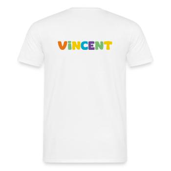 Nom - Vincent - T-shirt homme - blanc - Dos - AI Model Male 178 dark (178cm)