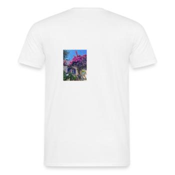Greece Flower print - Männer T-Shirt - Weiß - Hinten - AI Model Male 178 dark (178cm)
