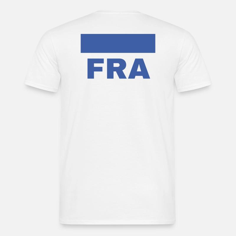 Dossard Judo Frankreich anpassbar - Männer T-Shirt - Weiß