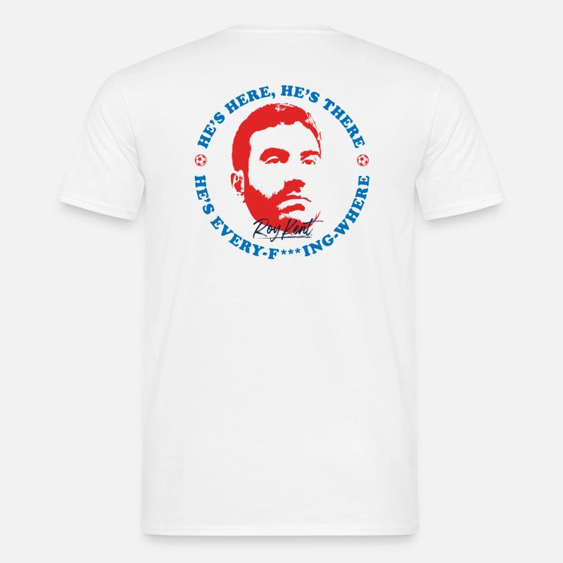 Ted Lasso Logo Und Schriftzug Mit Roy Kent - Männer T-Shirt - Weiß
