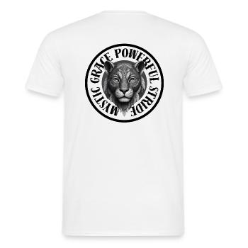 Grâce mystique Foulée puissante - T-shirt homme - blanc - Dos - AI Model Male 178 dark (178cm)