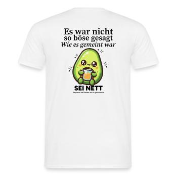 Es war nicht so gesagt - Männer T-Shirt - Weiß - Hinten - AI Model Male 178 dark (178cm)