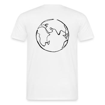 The Earth - Men's T-Shirt - white - Back - AI Model Male 178 dark (178cm)