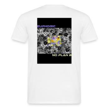 EUPHORIC - Männer T-Shirt - Weiß - Hinten - AI Model Male 178 dark (178cm)