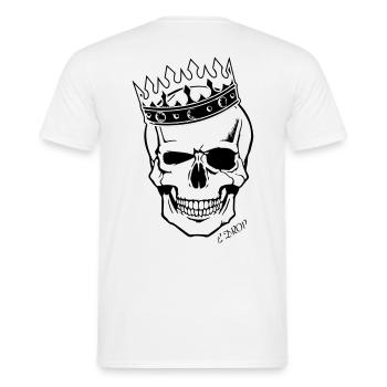 Skull Edrop - Men's T-Shirt - white - Back - AI Model Male 178 dark (178cm)