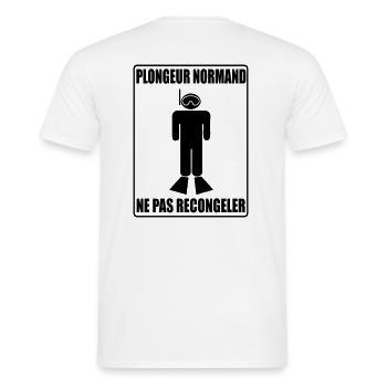 Plongeur Normand - T-shirt homme - blanc - Dos - AI Model Male 178 dark (178cm)