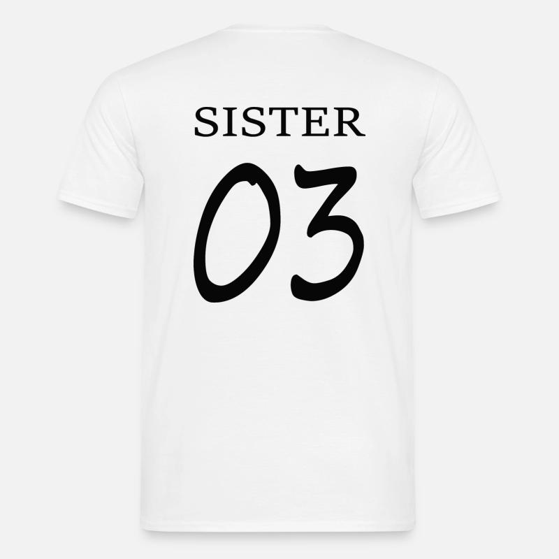 Schwester 03 Print / BFF Forever - Männer T-Shirt - Weiß