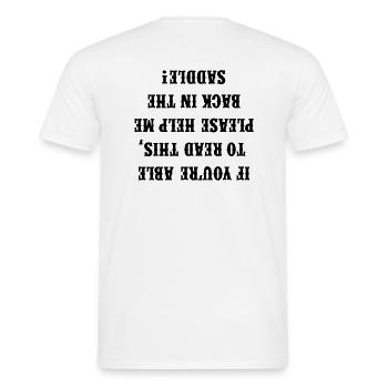 Back In The Saddle Again - Männer T-Shirt - Weiß - Hinten - AI Model Male 178 dark (178cm)