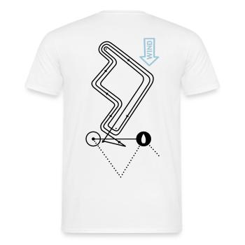 Regatta Course Sailing Regatta Course Sailing Course - Men's T-Shirt - white - Back - AI Model Male 178 dark (178cm)