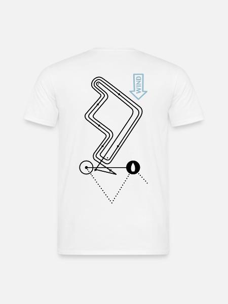 Regattabahn Segelsport Regatta Bahn Segeln Kurs - Männer T-Shirt - Weiß